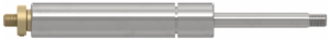 Close-up of an adjustable gas spring with side valve detail