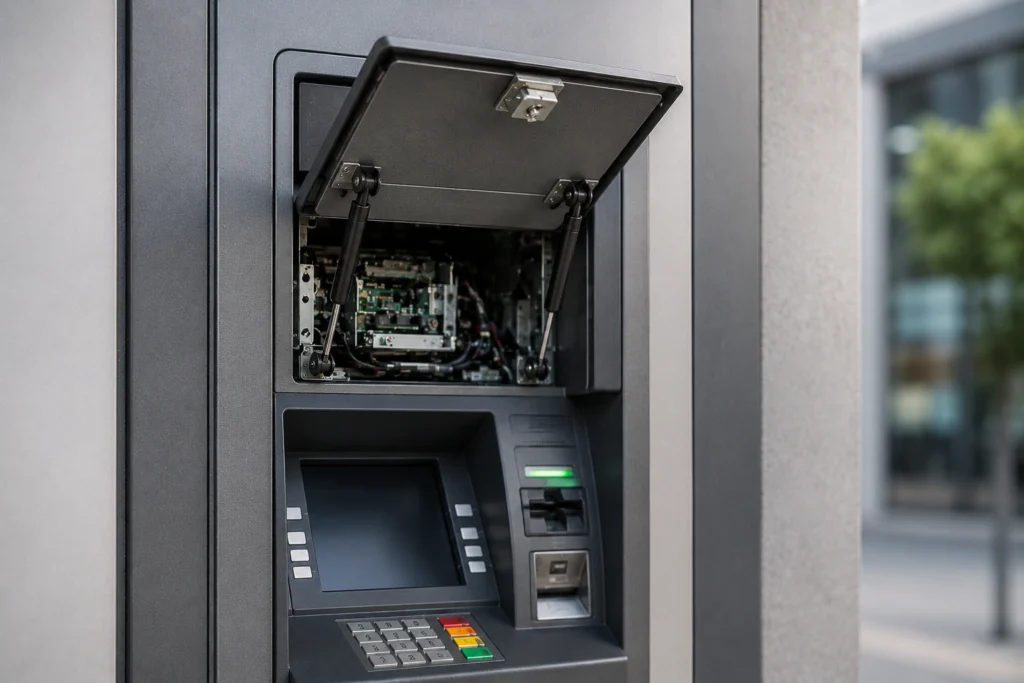 Gas Springs for ATM Service Panels