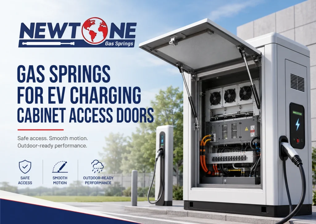 Gas Springs for EV Charging Cabinet Access Doors