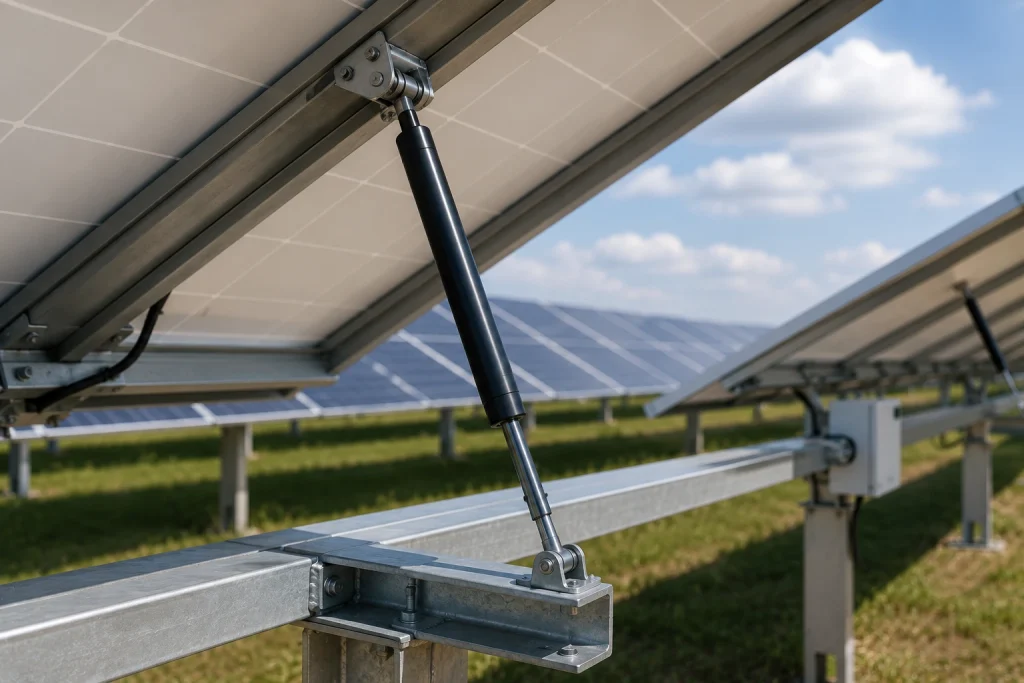 Gas Springs for Solar Panel Tilt Systems