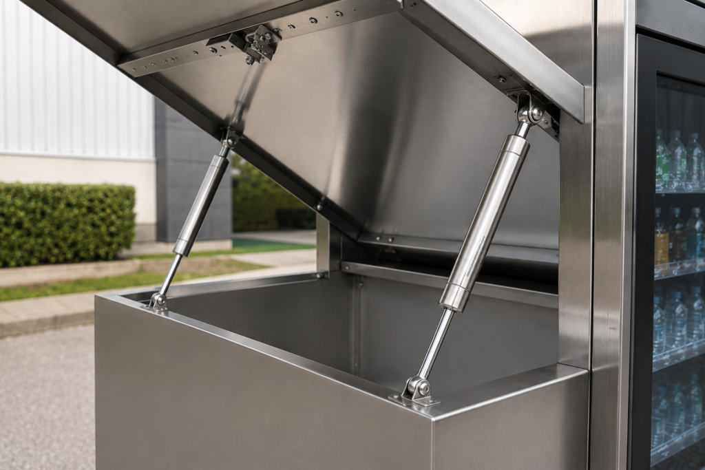 Stainless Steel Gas Springs for Outdoor Vending