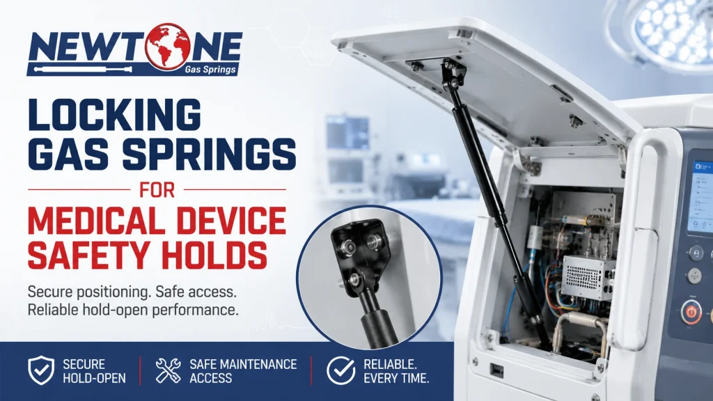 Locking Gas Springs for Medical Equipment Access Panels