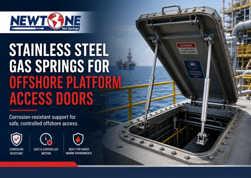 Stainless Steel Gas Springs For Offshore Platform Access Doors