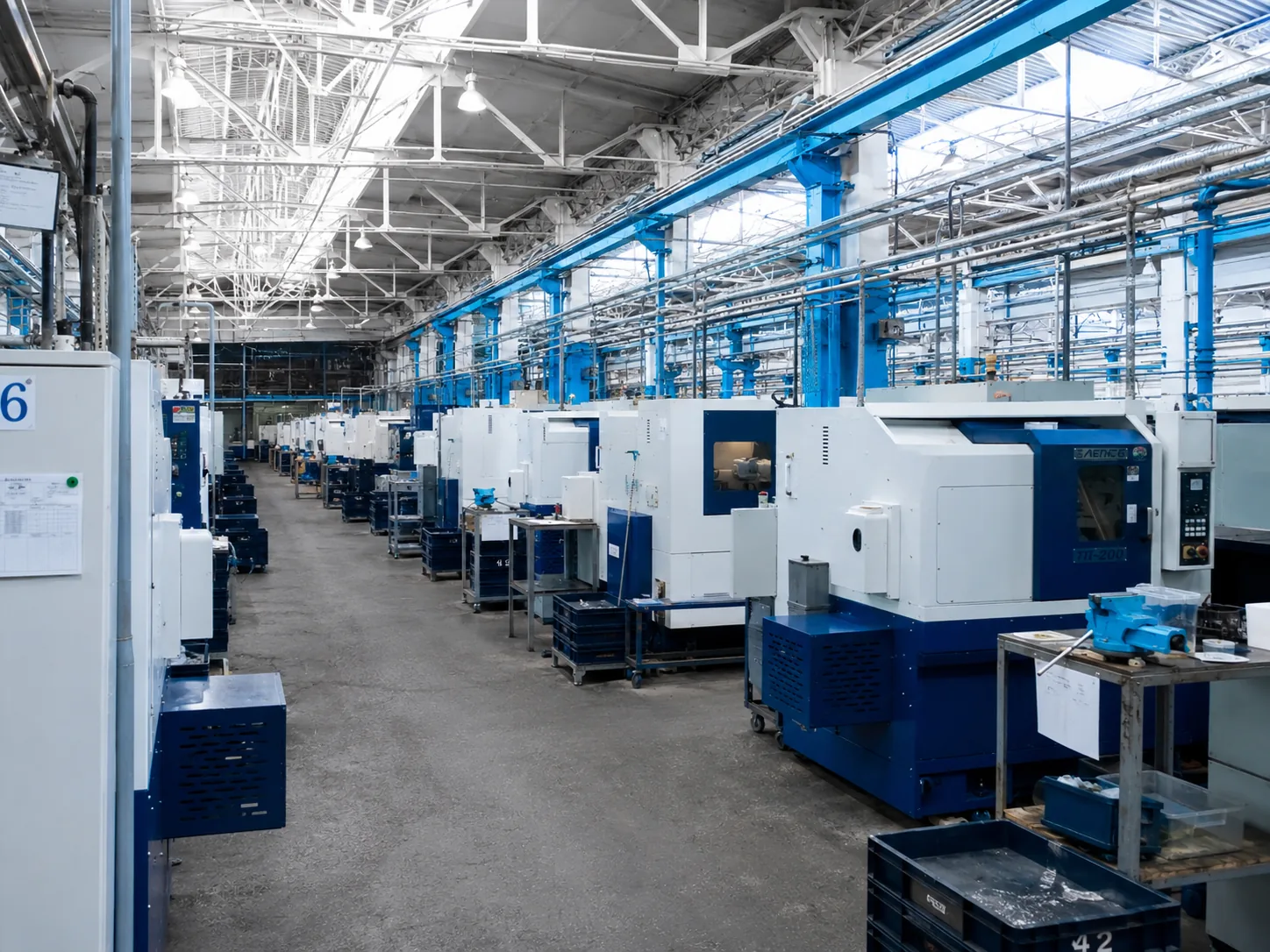 CNC machining area for custom gas spring component production