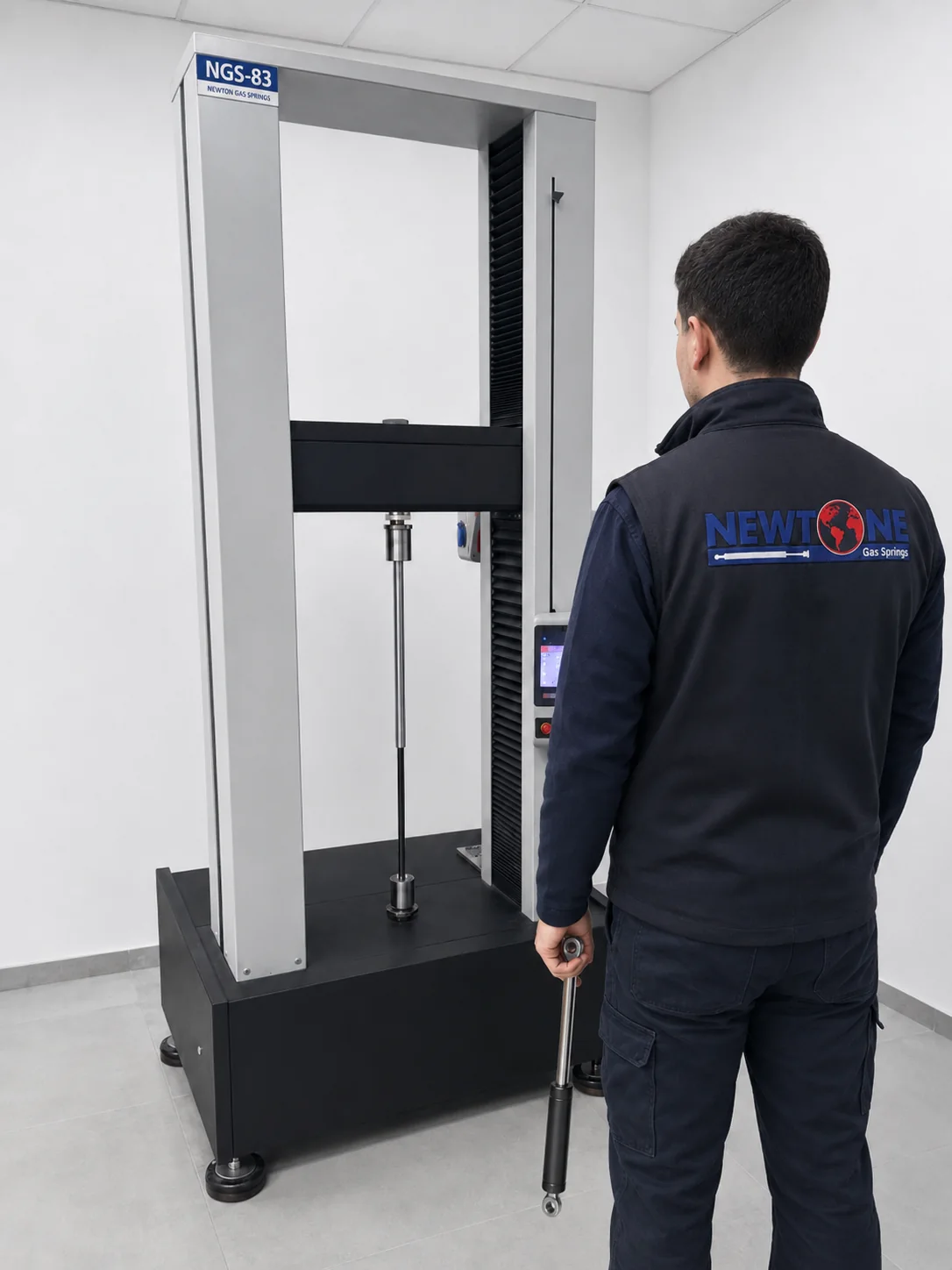 Gas spring force testing and quality control at Newtone Gas Springs