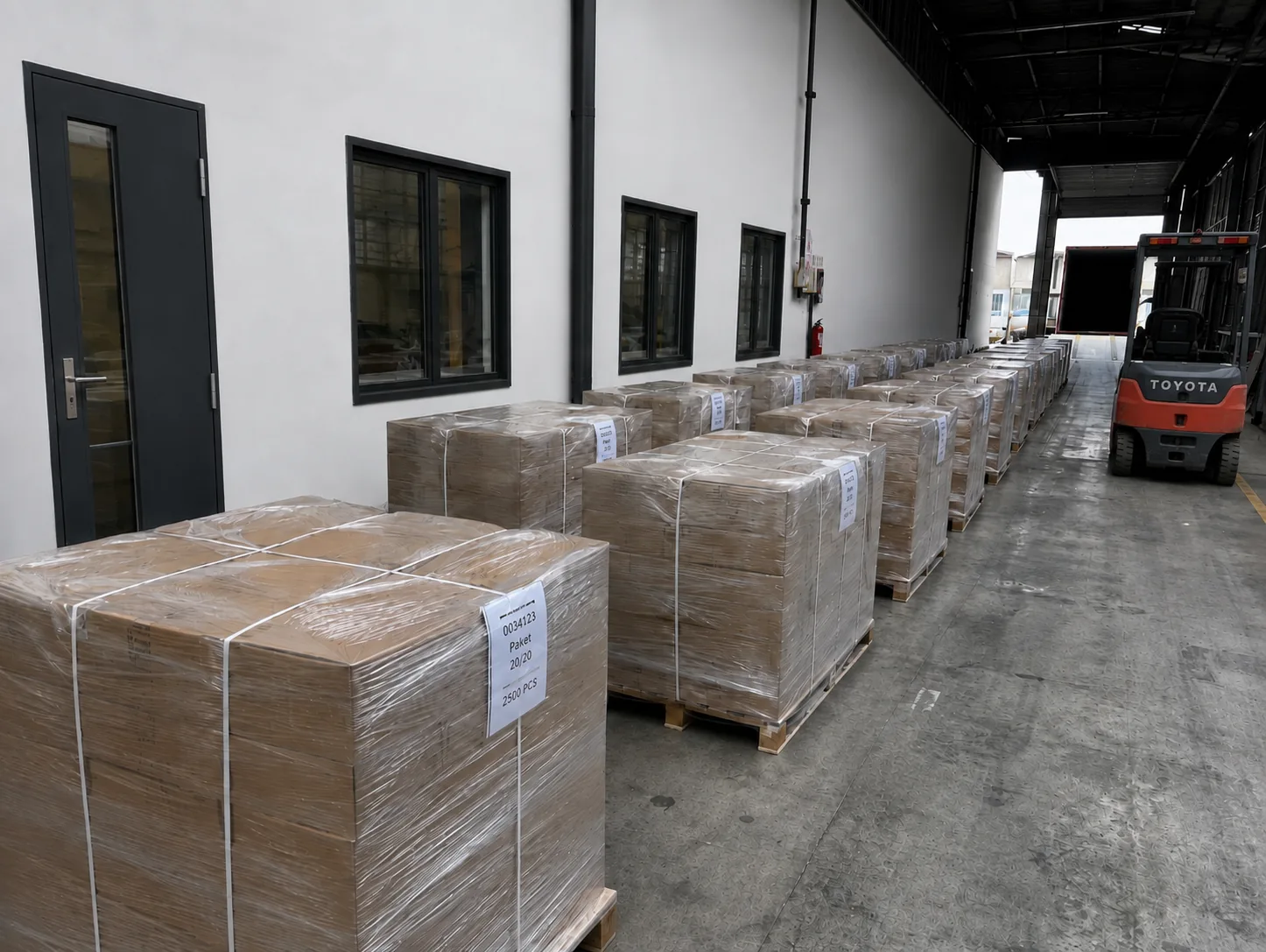 Packaged gas springs prepared for OEM shipment from Newtone