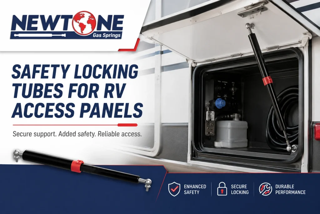 Gas Spring Safety Locking Tubes for RV Access Panels