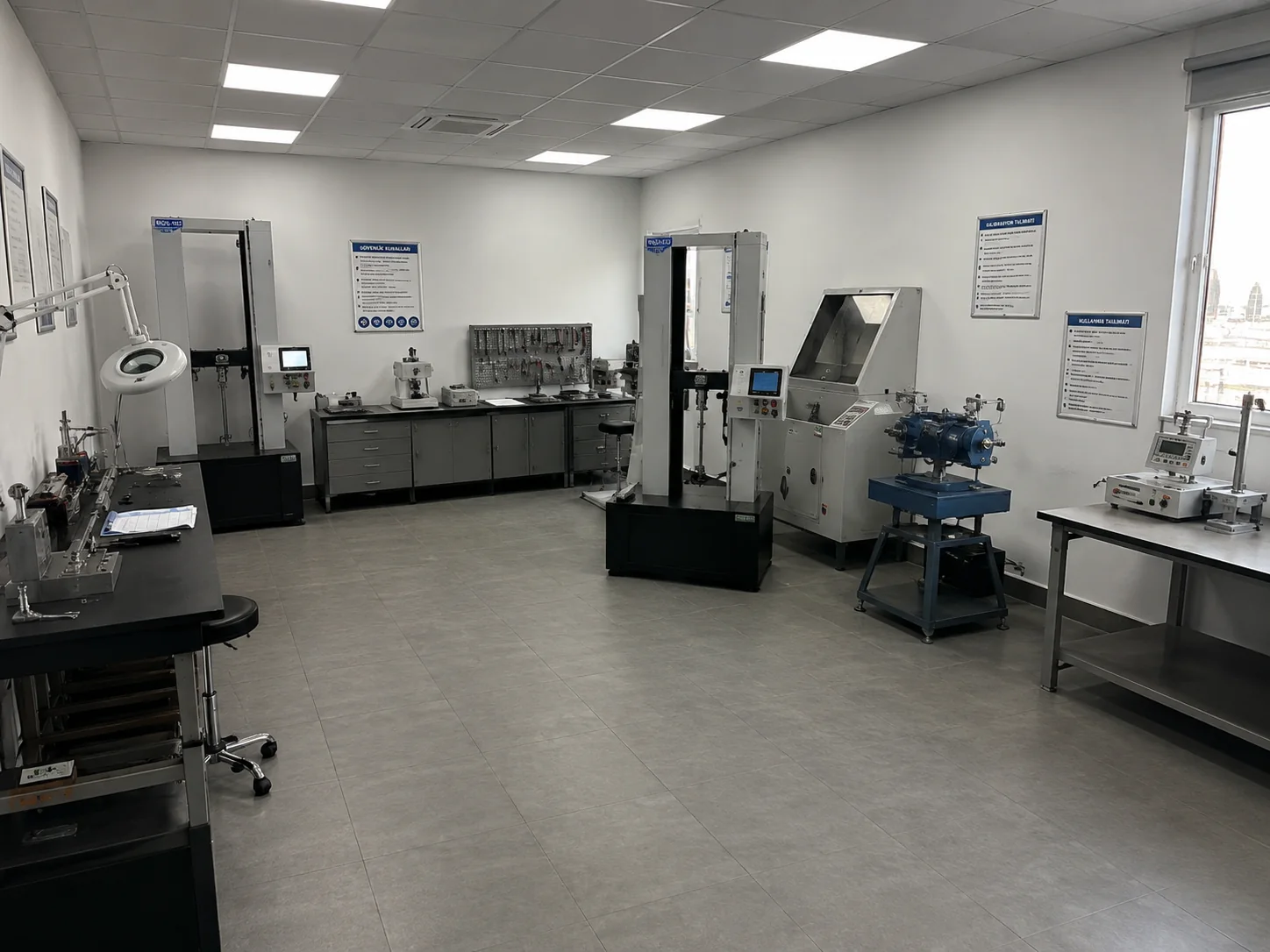 Gas spring testing laboratory and quality control equipment at Newtone
