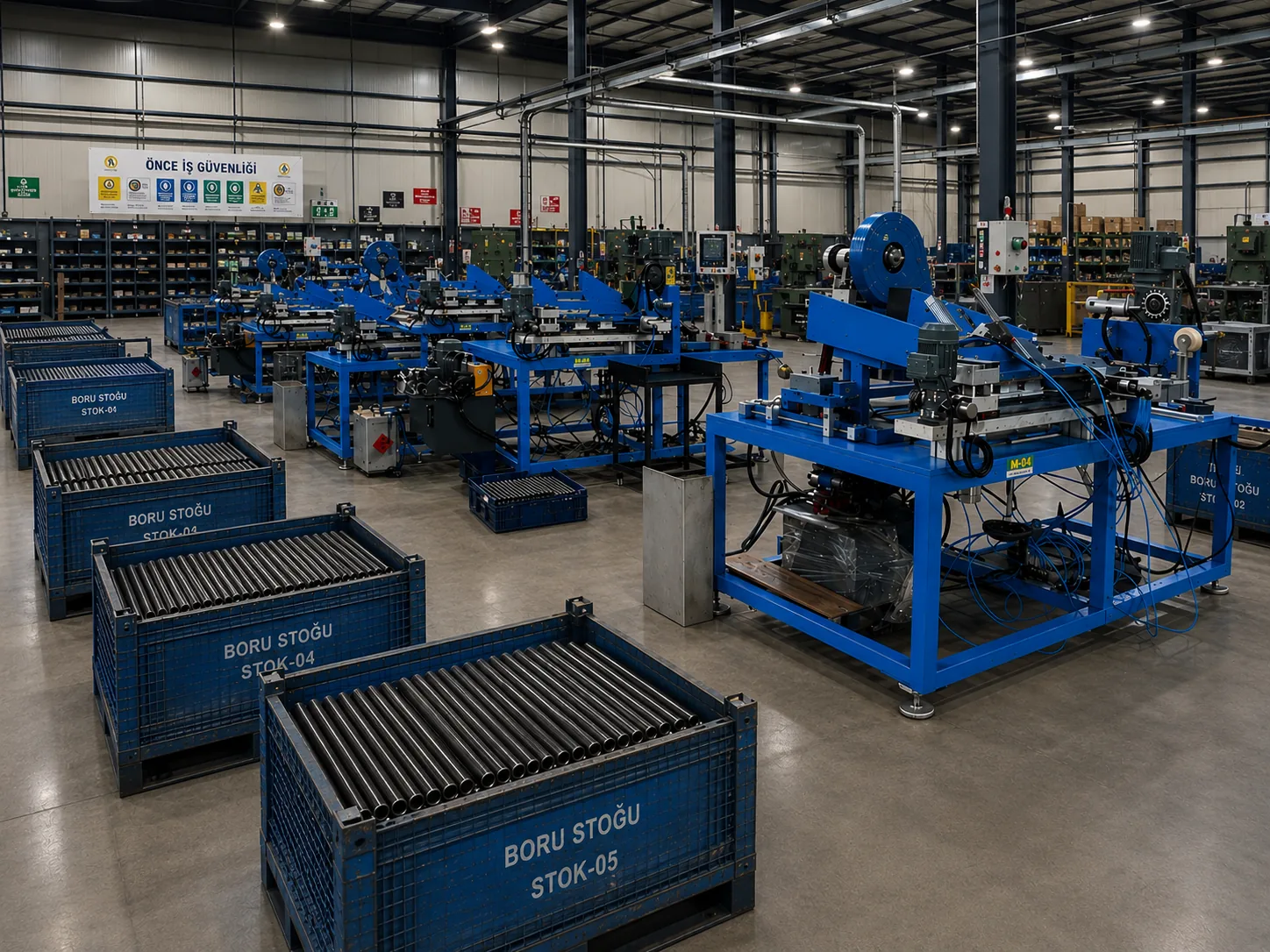 Tube processing equipment used in gas spring manufacturing at Newtone
